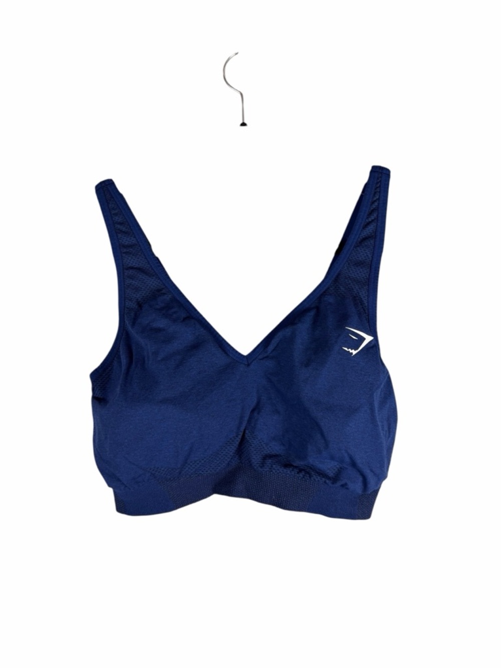 Gymshark Navy Blue Seamless V Neck Sports Bra Workout Activewear XXL